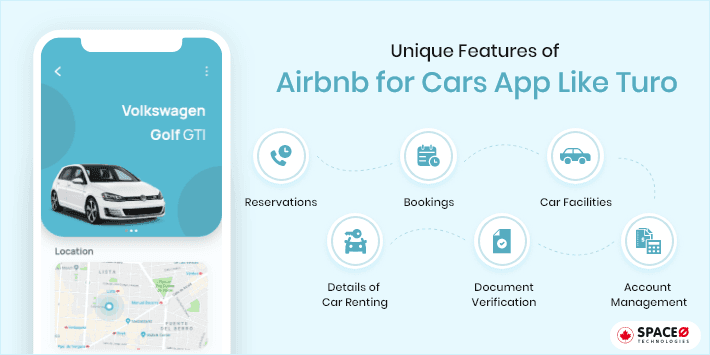 Car rental service like Airbnb app features