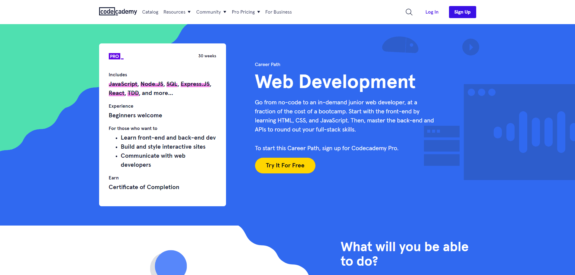 Codecademy web development path