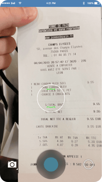 Capture Photos of Receipts & Invoices
