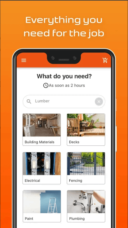 construction material supply app