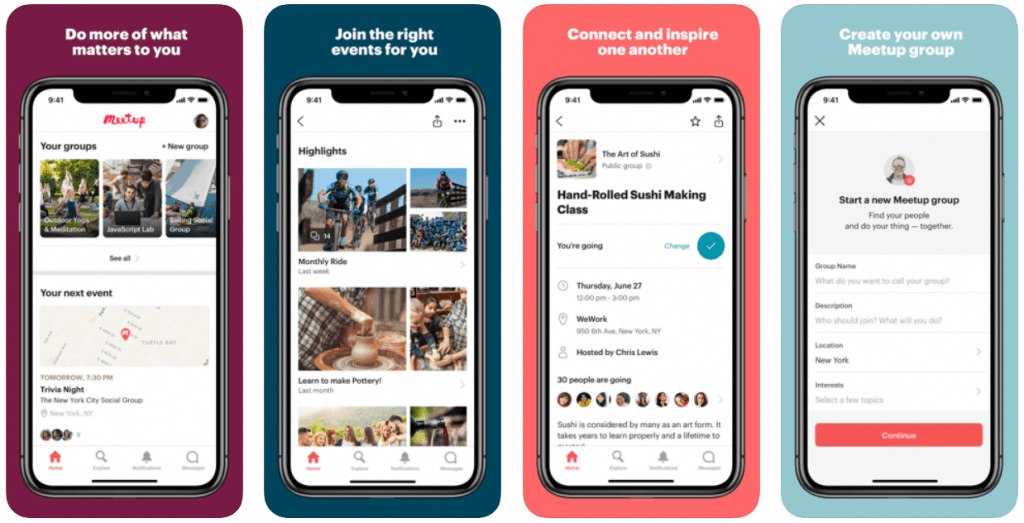 Meetup app