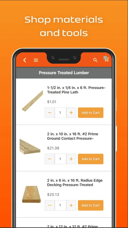 construction material supply app