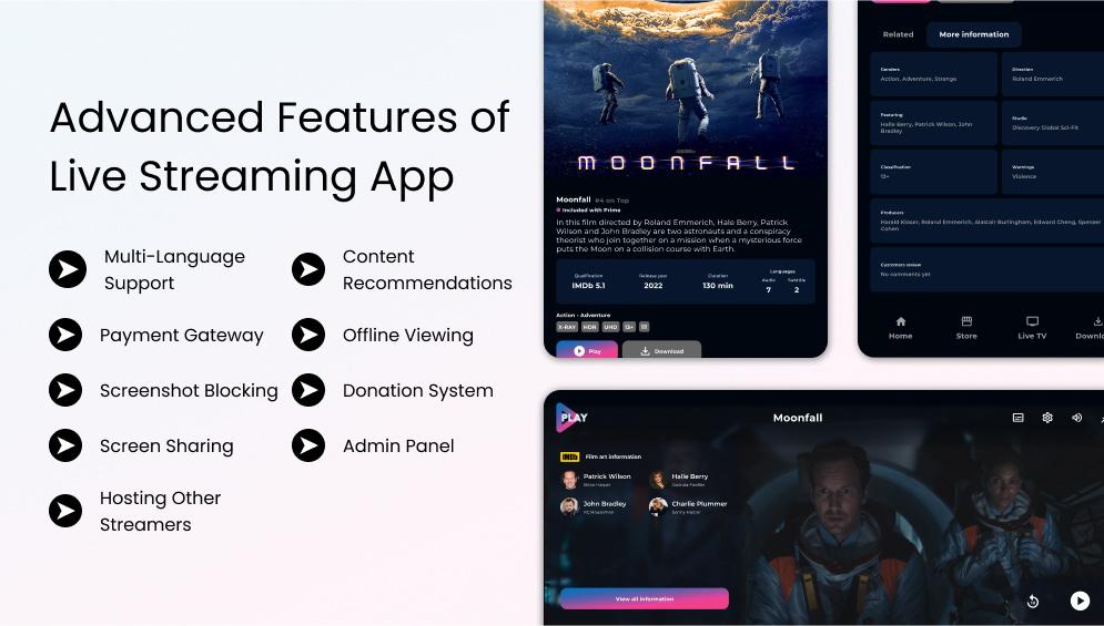 Advanced Features of Live Video Streaming App